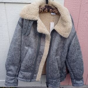 NWT BDG Oversized Aviator Jacket In Gray (Runs Large)